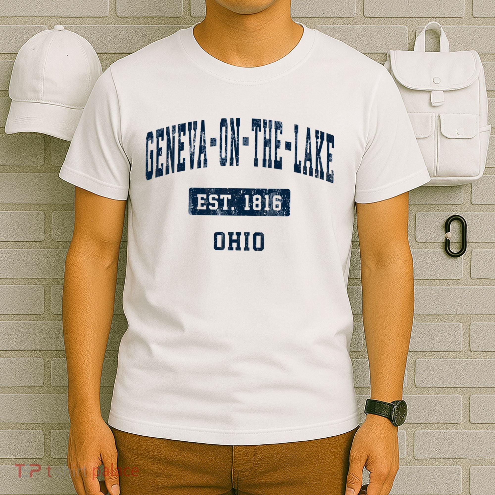Genevaonthelake Ohio Oh Vintage Sports Established T-Shirt