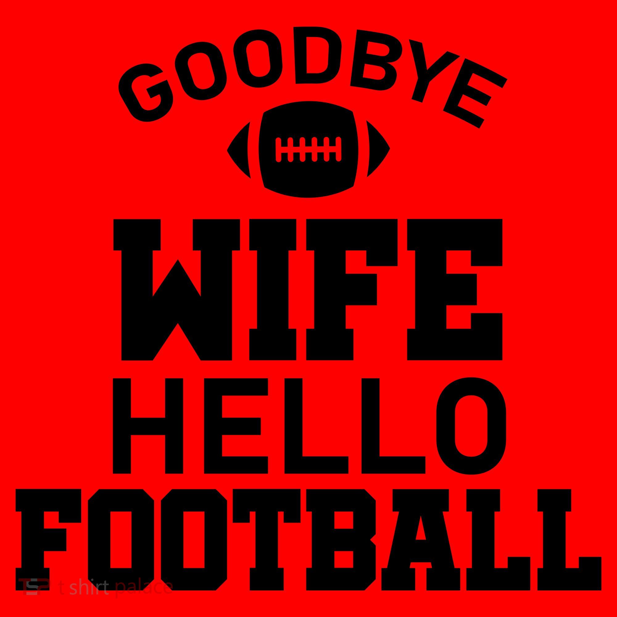 Good By Wife Hello Football Santa Hat