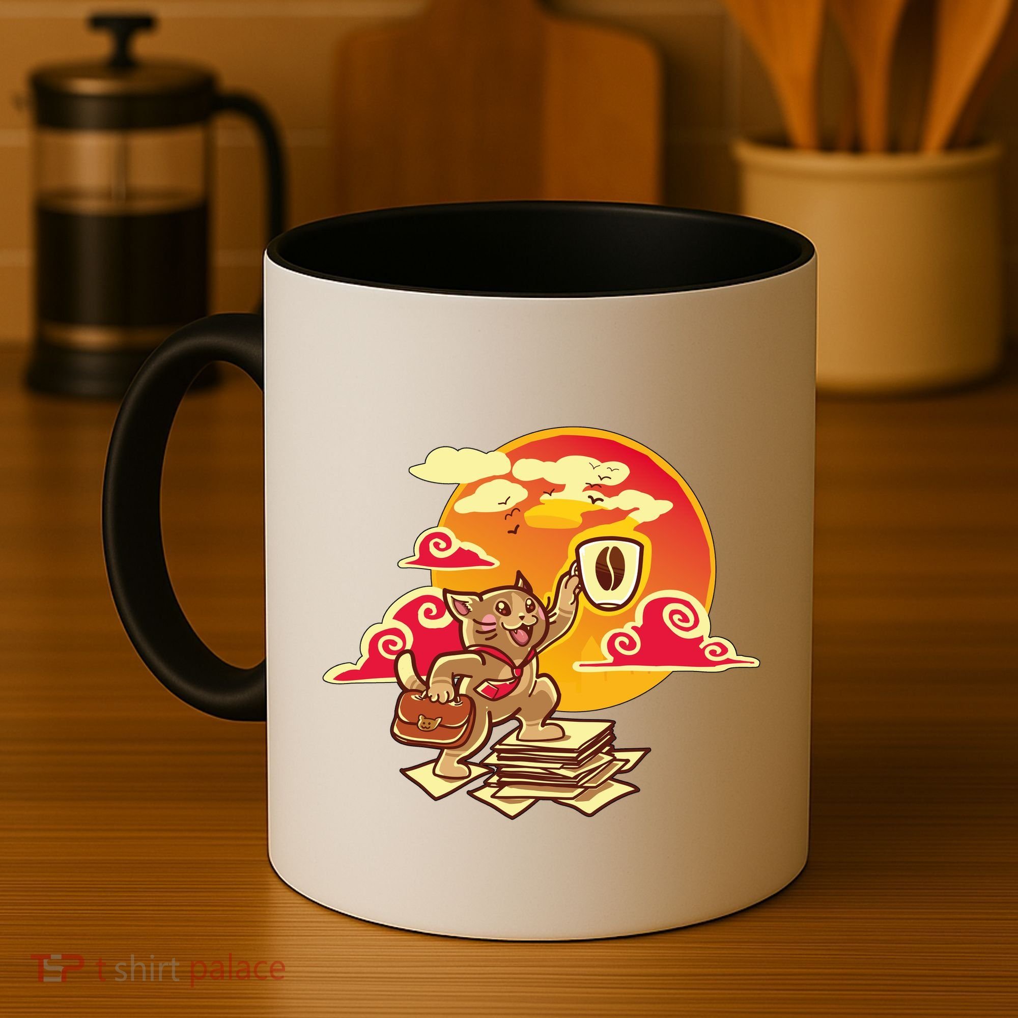 Good Mornign Coffe Cat Coffee Mug
