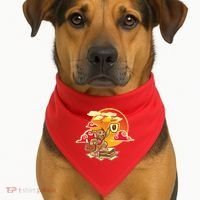 Good Mornign Coffe Cat USA-Made Doggie Bandana thumb 1