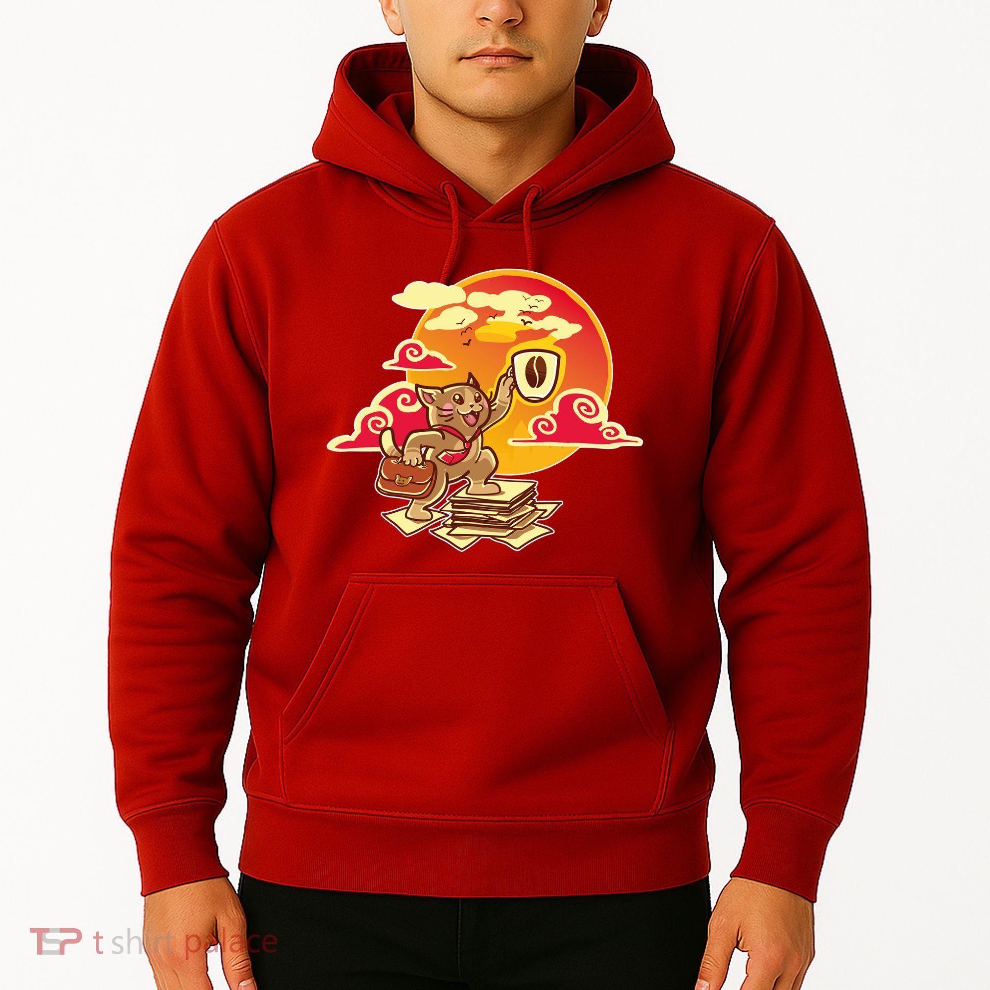 Good Mornign Coffe Cat Hoodie
