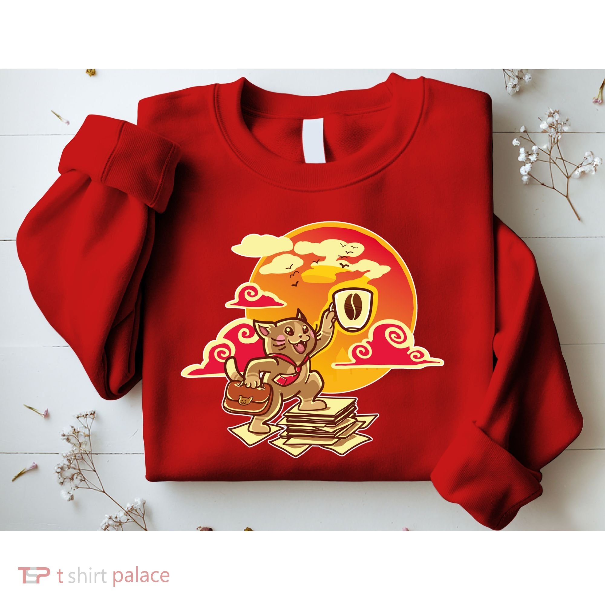 Good Mornign Coffe Cat Sweatshirt