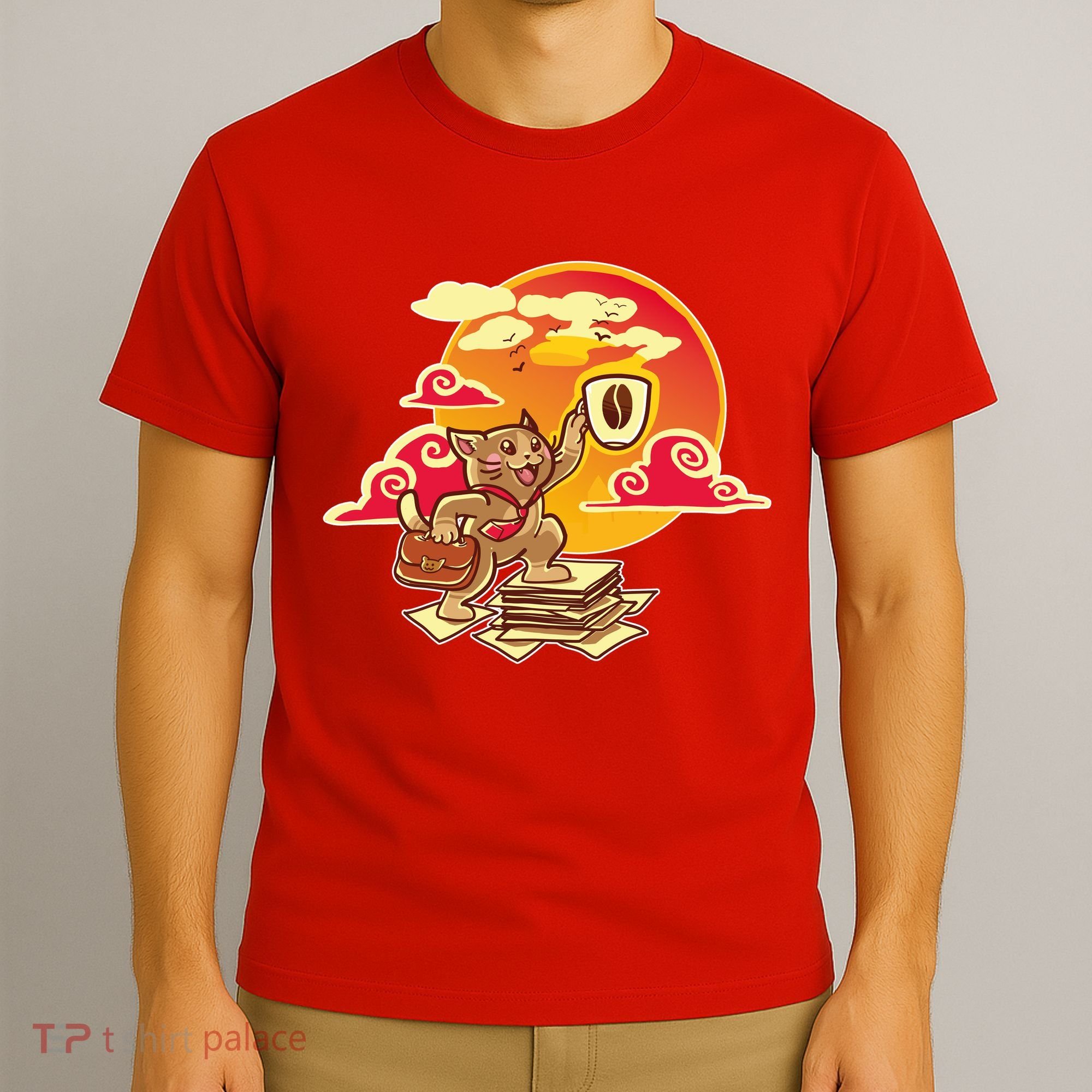 Good Mornign Coffe Cat T-Shirt