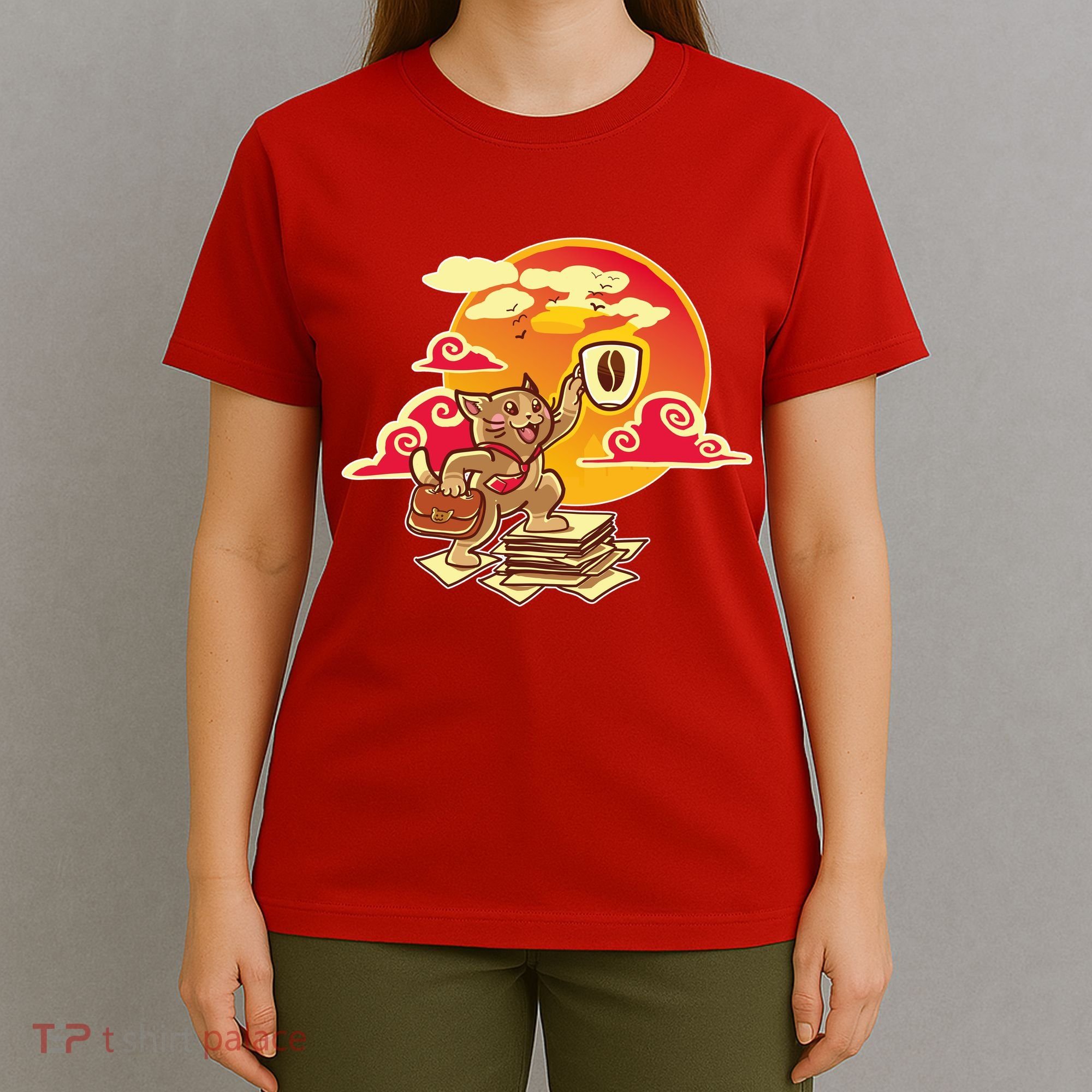 Good Mornign Coffe Cat T-Shirt