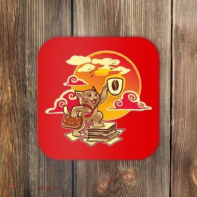 Good Mornign Coffe Cat Coaster