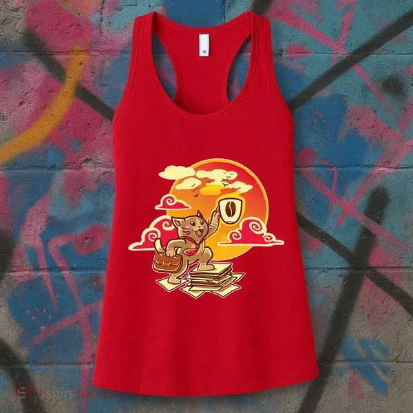 Good Mornign Coffe Cat Women's Tank Top