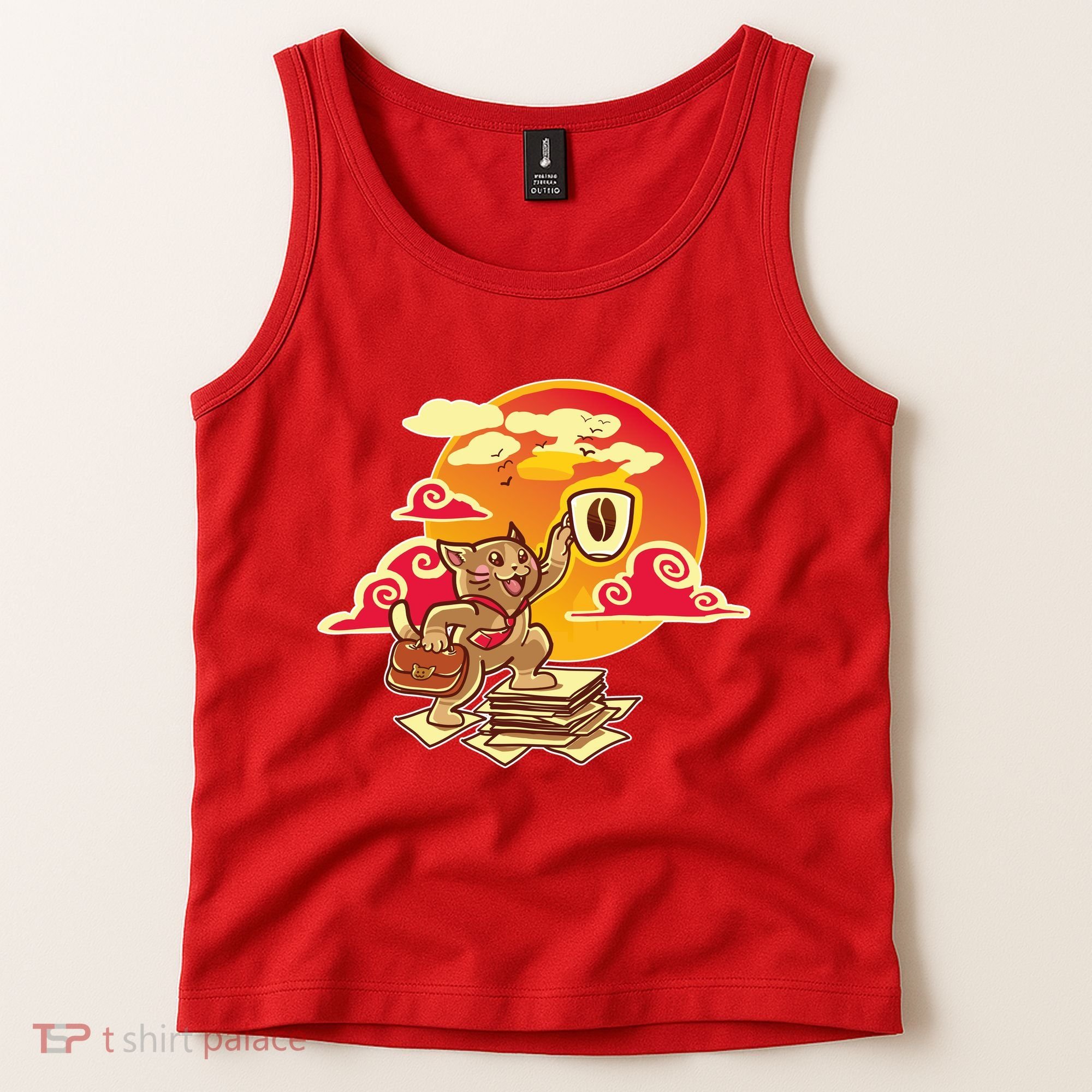 Good Mornign Coffe Cat Tank Top