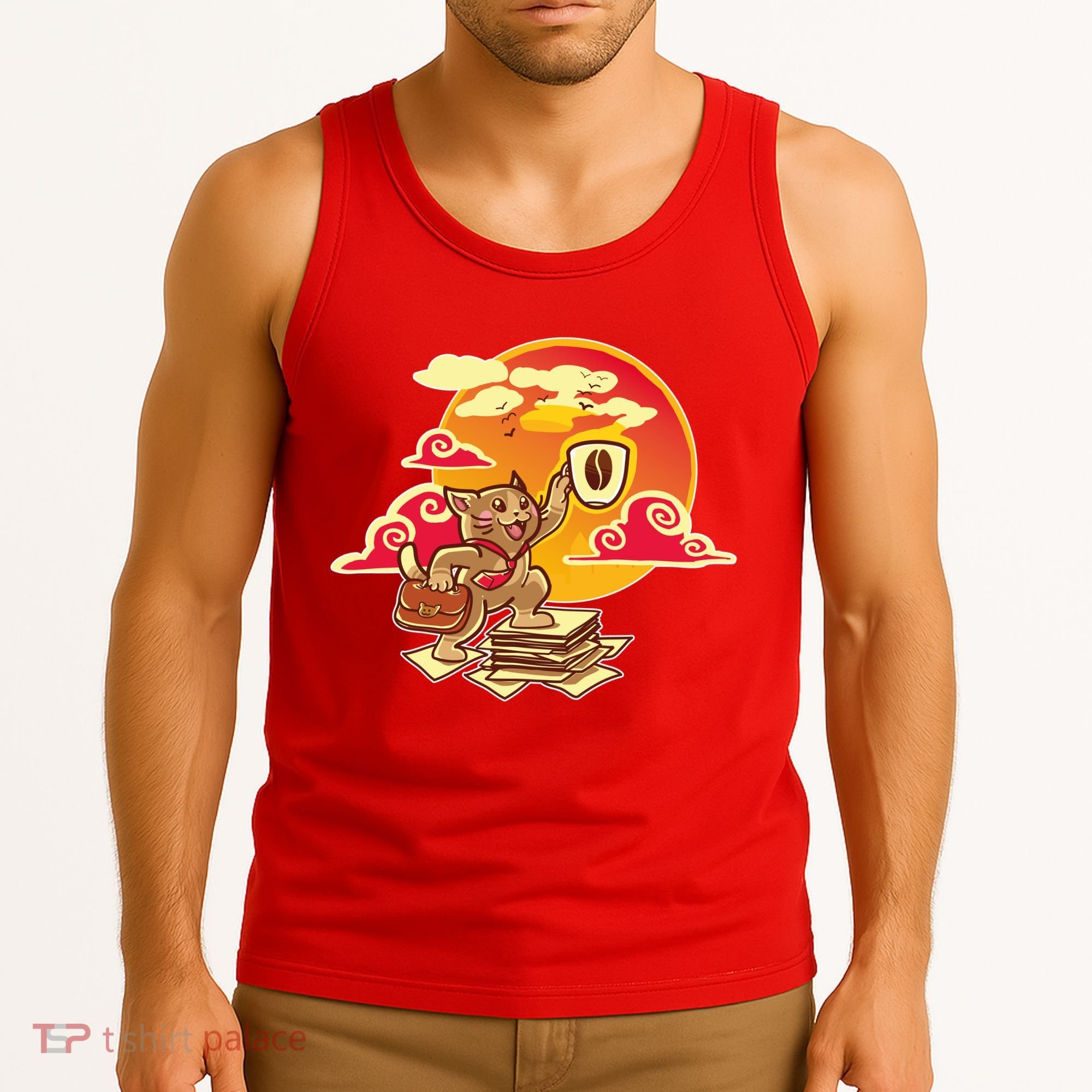 Good Mornign Coffe Cat Tank Top