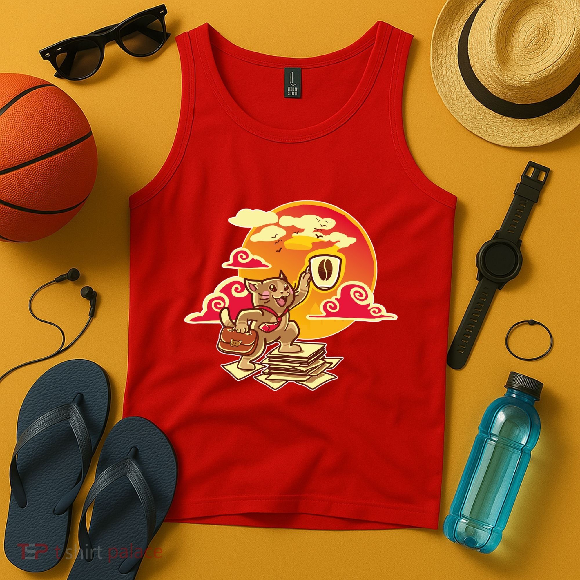 Good Mornign Coffe Cat Tank Top