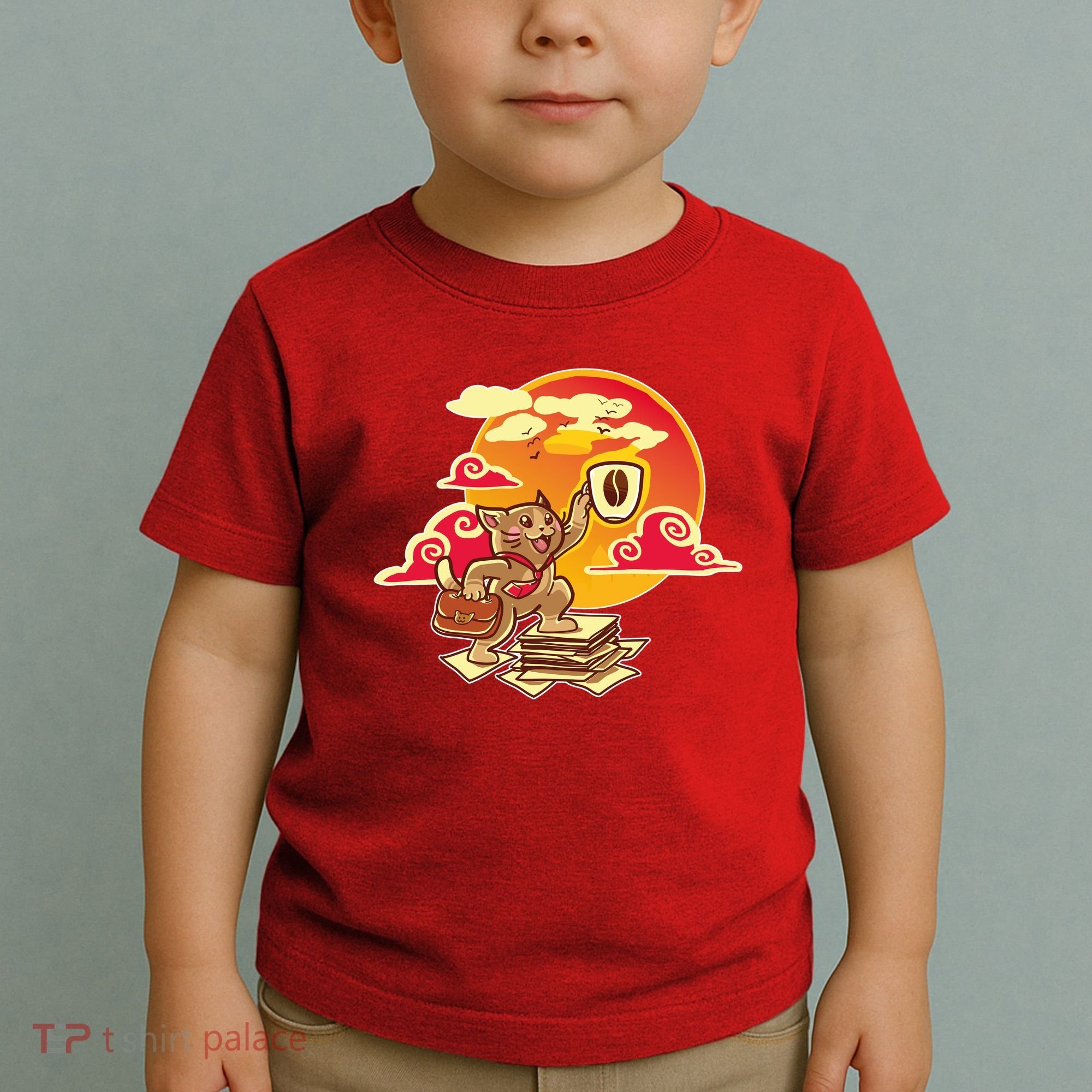 Good Mornign Coffe Cat Toddler T-Shirt