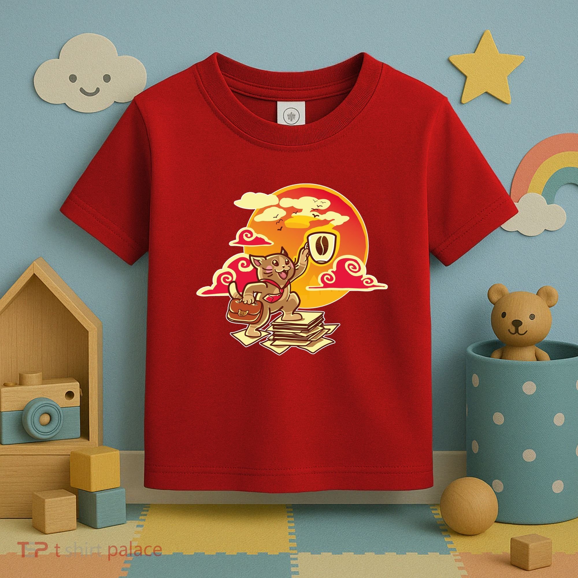 Good Mornign Coffe Cat Toddler T-Shirt