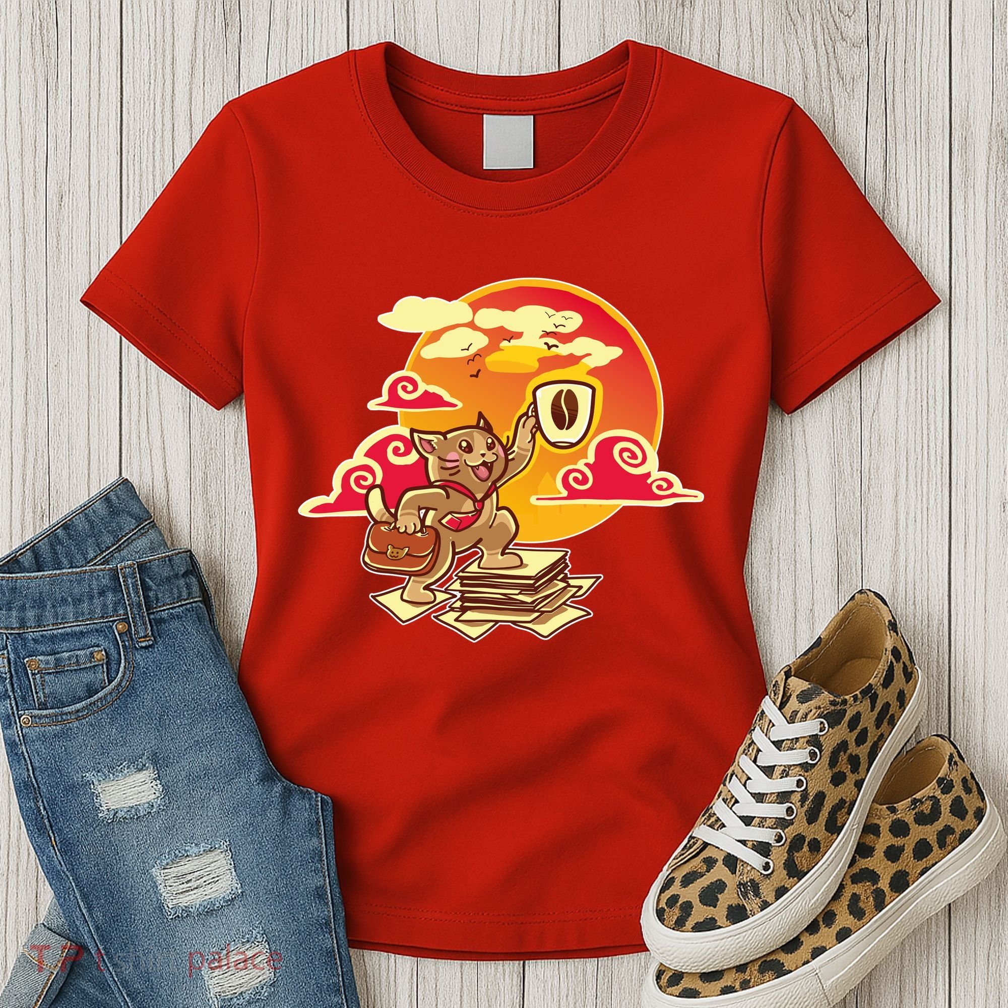 Good Mornign Coffe Cat Women's T-Shirt
