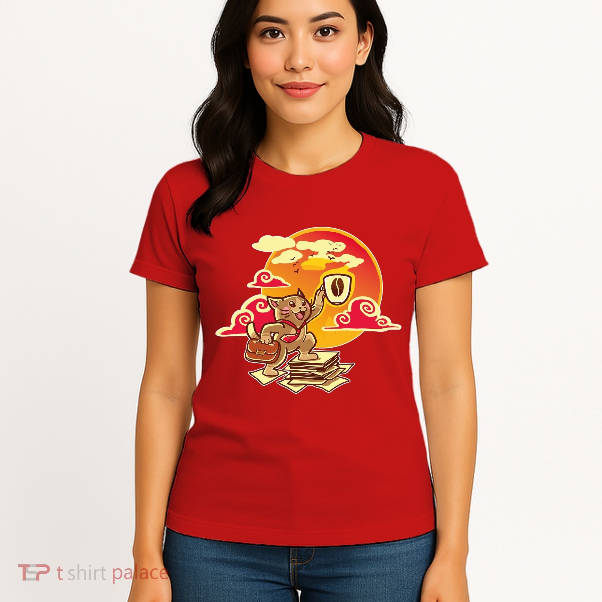 Good Mornign Coffe Cat Women's T-Shirt