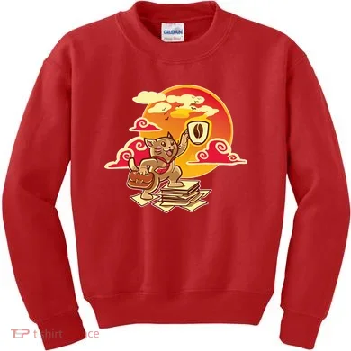 Good Mornign Coffe Cat Kids Sweatshirt