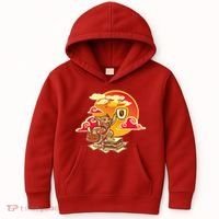 Good Mornign Coffe Cat Kids Hoodie thumb 0