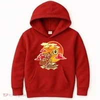 Good Mornign Coffe Cat Kids Hoodie thumb 0