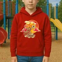 Good Mornign Coffe Cat Kids Hoodie thumb 2