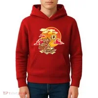 Good Mornign Coffe Cat Kids Hoodie thumb 4