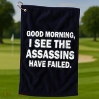 Good Morning Assassins Failed Golf Towel thumb 1