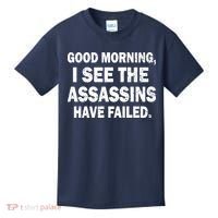 Good Morning Assassins Failed Kids T-Shirt thumb 0