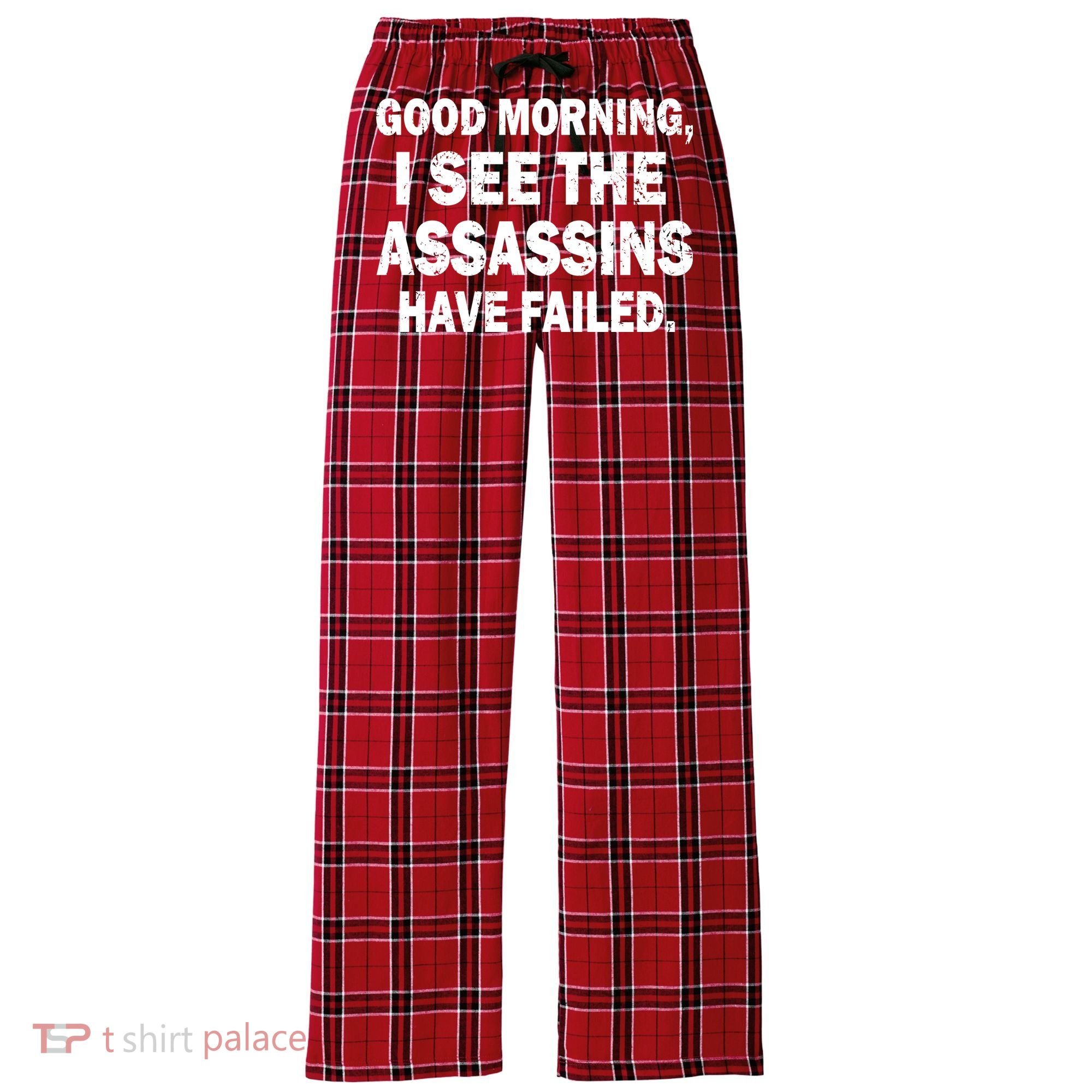 Good Morning Assassins Failed Women's Flannel Plaid Pajama Pants