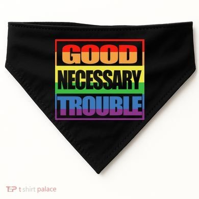 Good Necessary Trouble Rainbow USA-Made Doggie Bandana