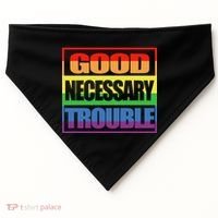 Good Necessary Trouble Rainbow USA-Made Doggie Bandana thumb 0
