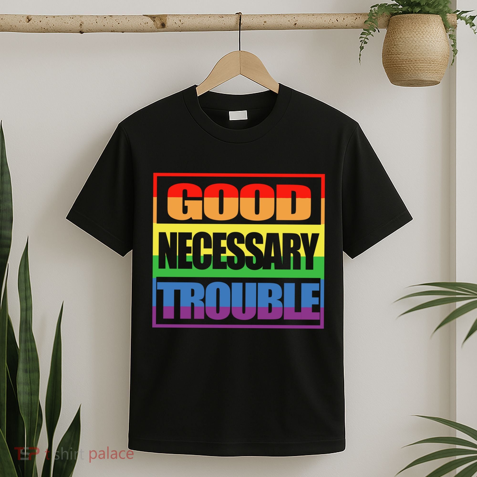 Good Necessary Trouble Rainbow T-Shirt