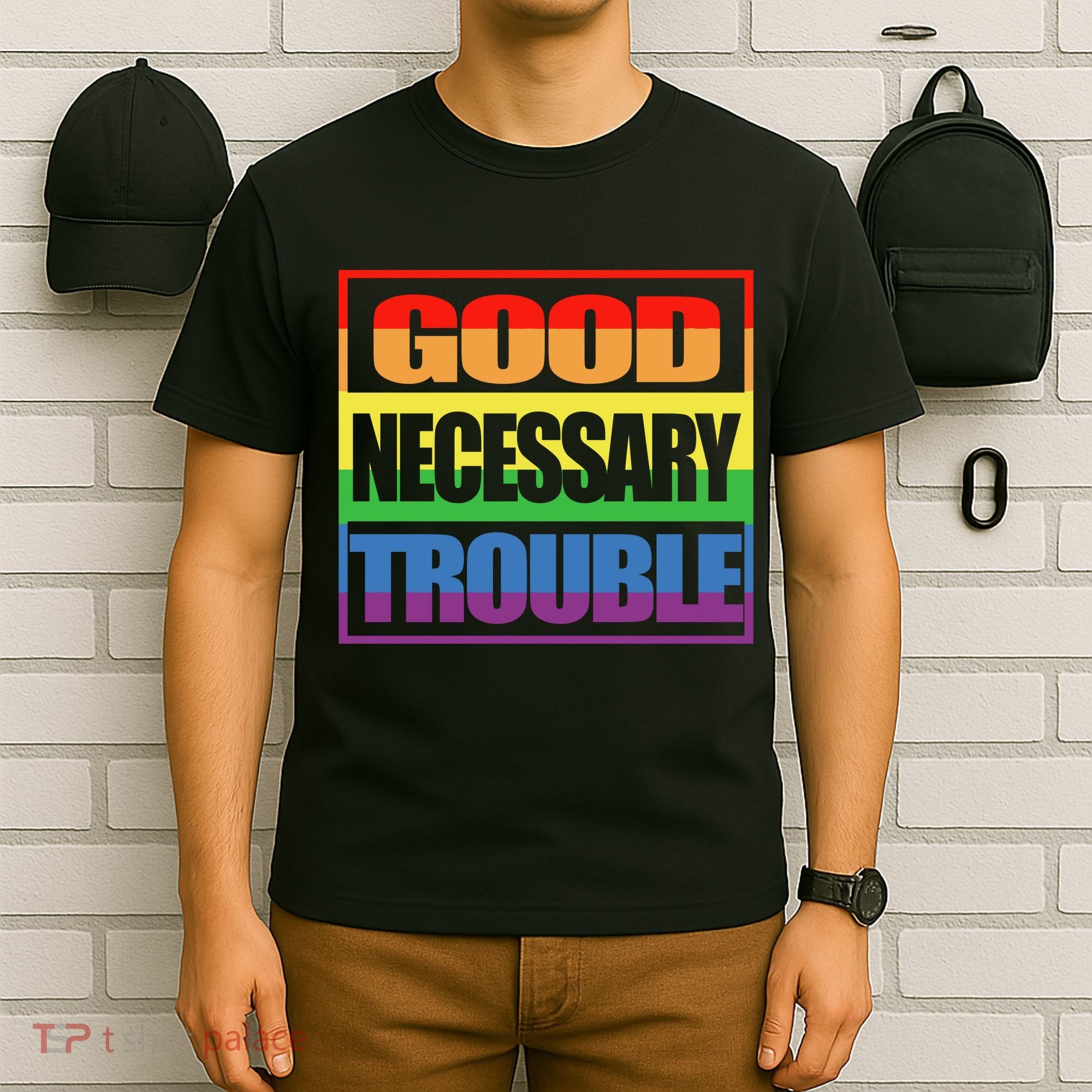 Good Necessary Trouble Rainbow T-Shirt