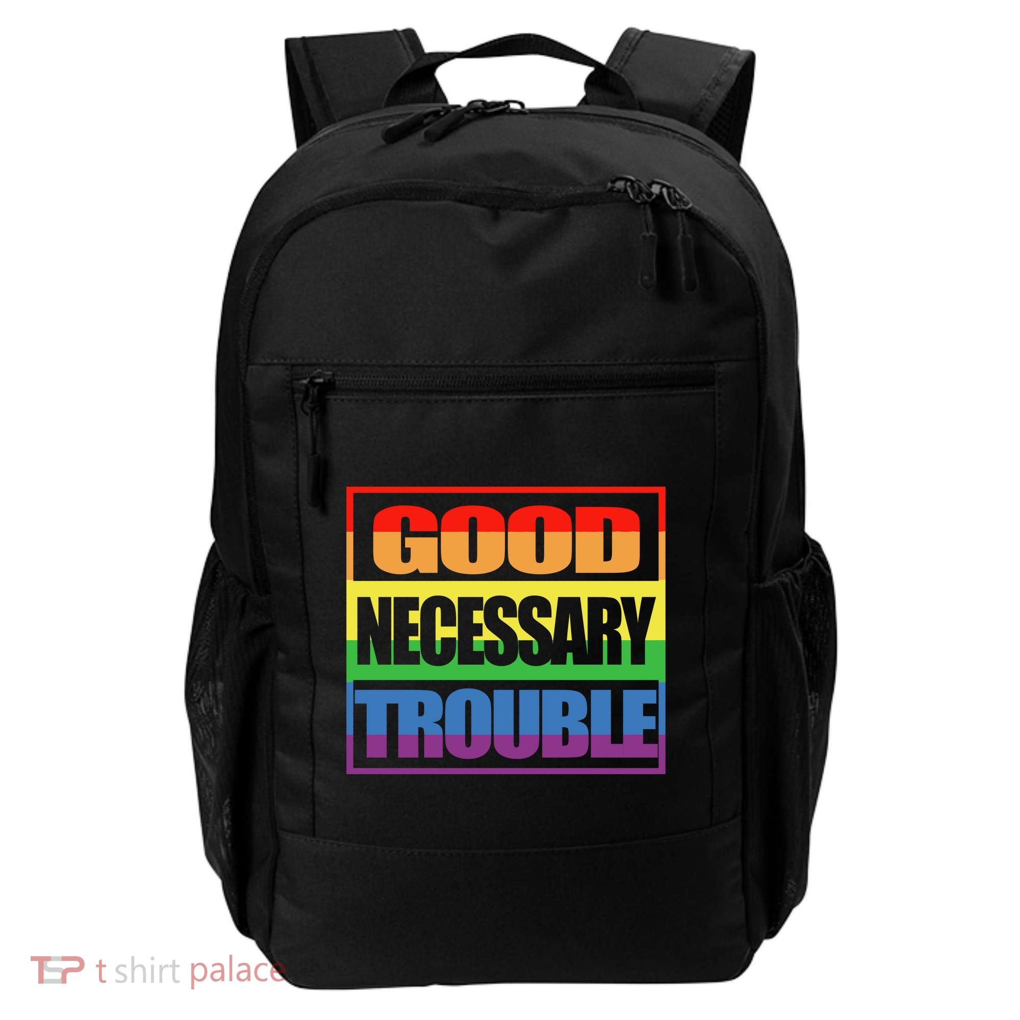 Good Necessary Trouble Rainbow Backpack