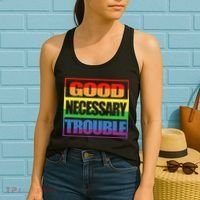 Good Necessary Trouble Rainbow Women's Tank Top thumb 2