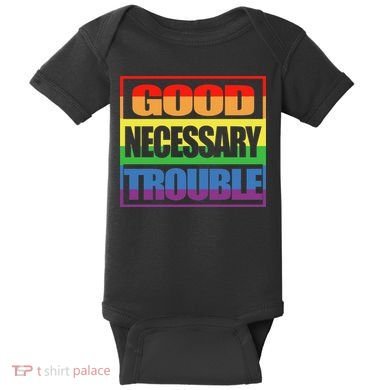 Good Necessary Trouble Rainbow Baby Bodysuit