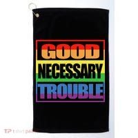 Good Necessary Trouble Rainbow Golf Towel thumb 0