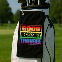 Good Necessary Trouble Rainbow Golf Towel thumb 2