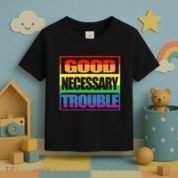 Good Necessary Trouble Rainbow Toddler T-Shirt thumb 3