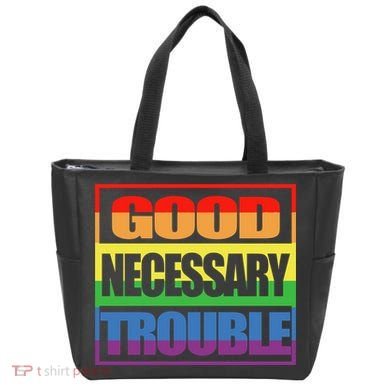 Good Necessary Trouble Rainbow Tote Bag