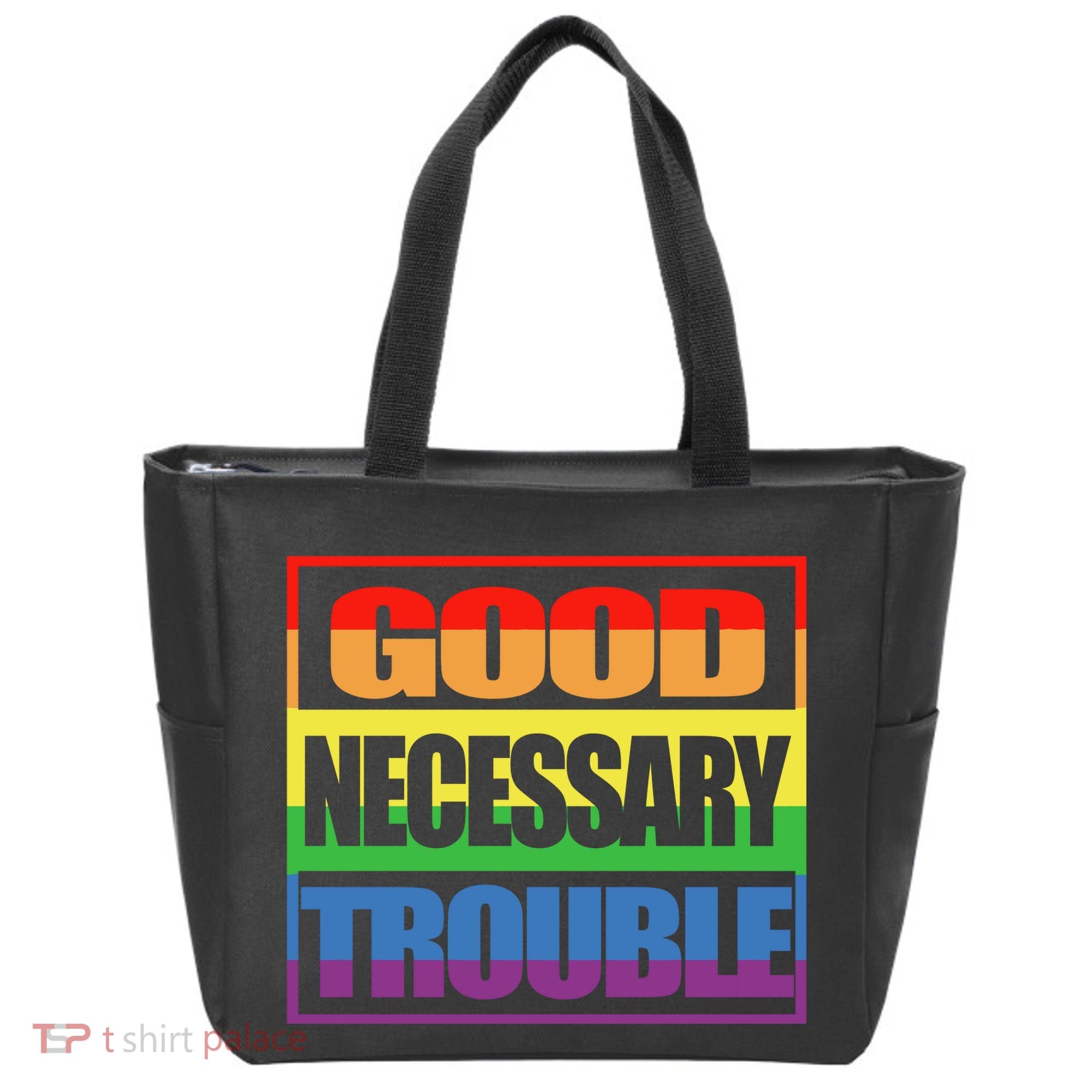 Good Necessary Trouble Rainbow Tote Bag