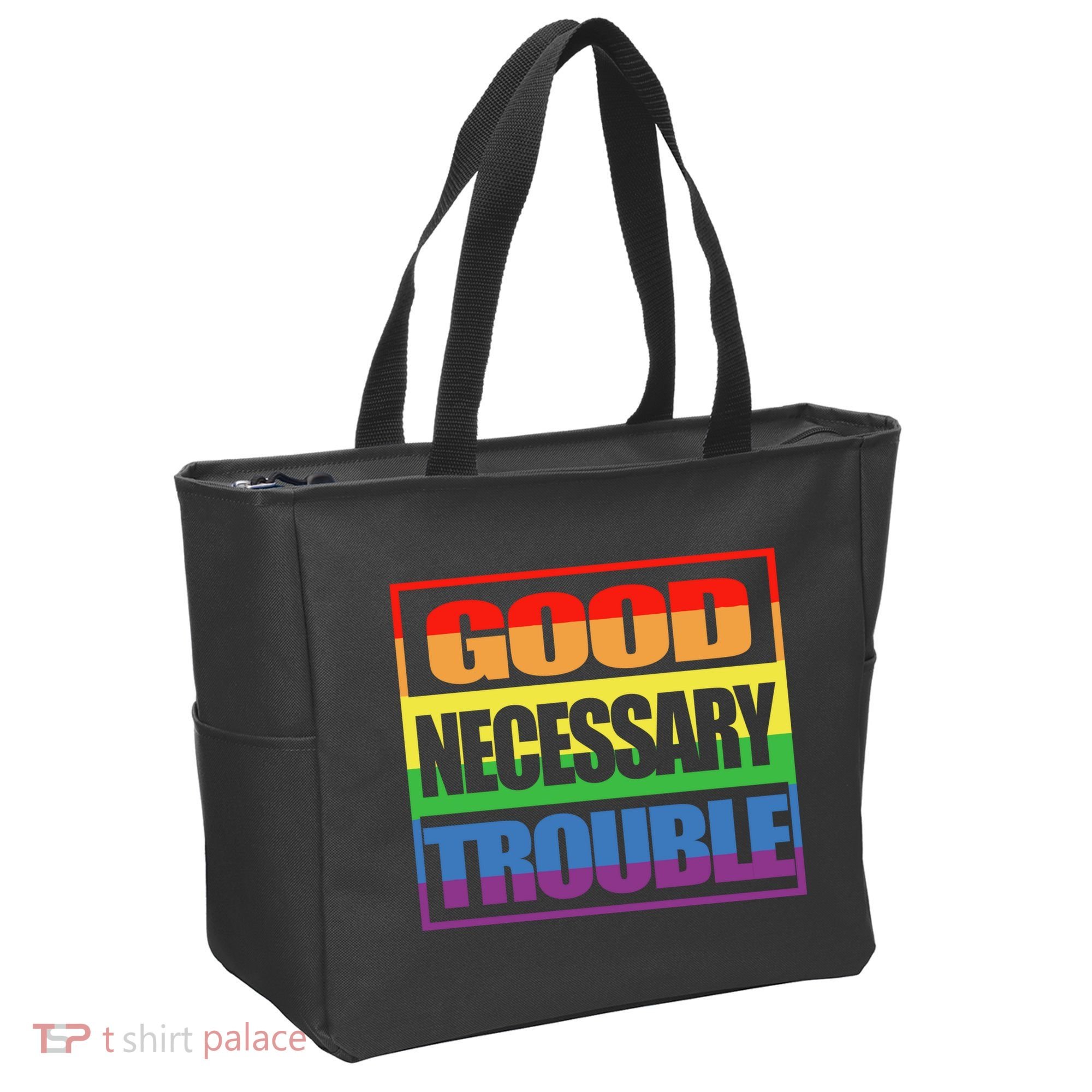 Good Necessary Trouble Rainbow Tote Bag