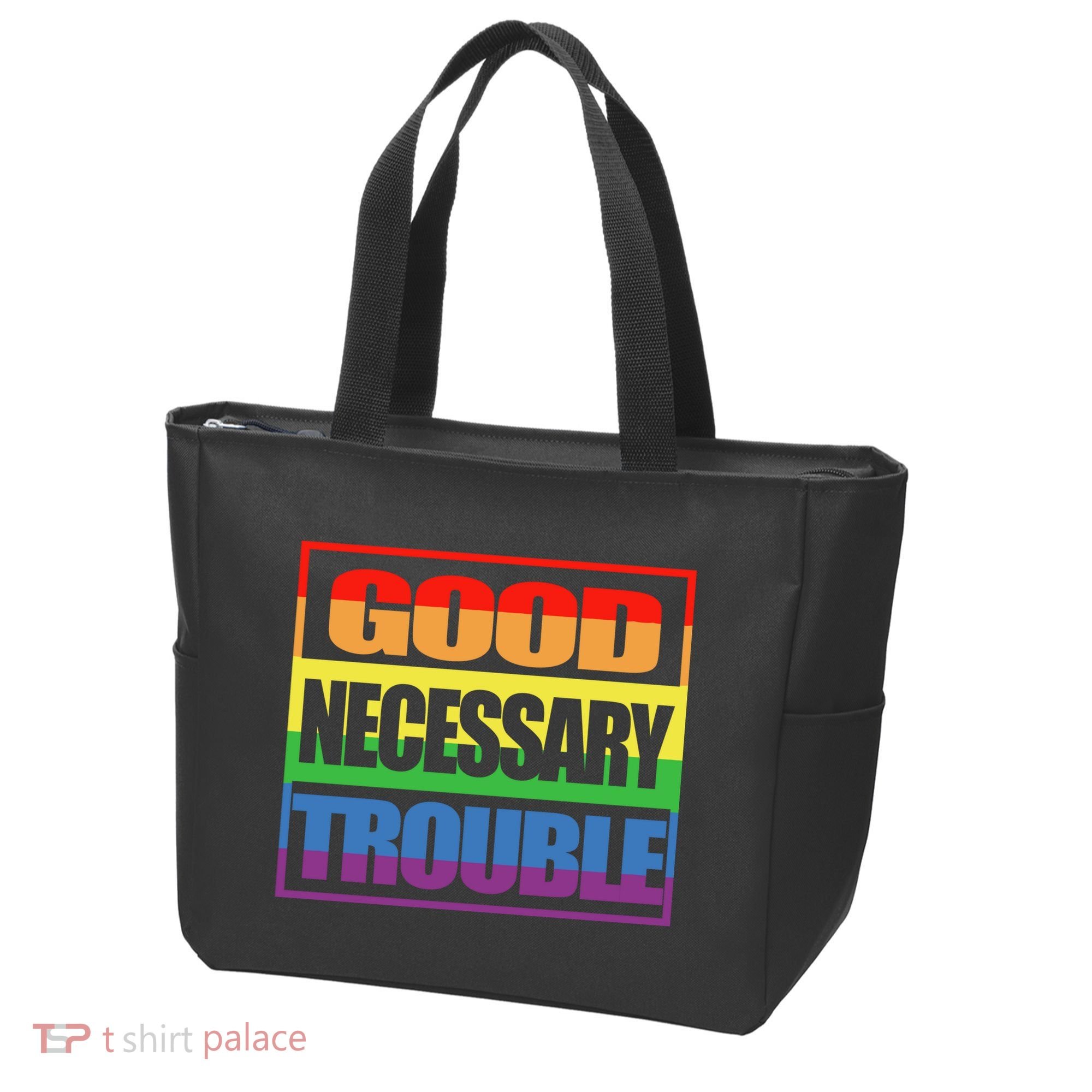 Good Necessary Trouble Rainbow Tote Bag