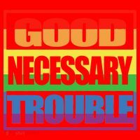 Good Necessary Trouble Rainbow Santa Hat thumb 1