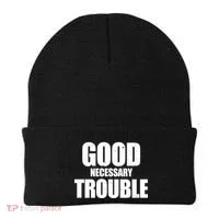Good Necessary Trouble RIP John Lewis Quote Beanie thumb 0