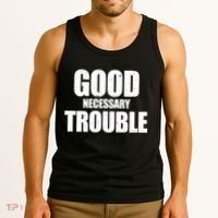 Good Necessary Trouble RIP John Lewis Quote Tank Top thumb 3