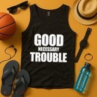 Good Necessary Trouble RIP John Lewis Quote Tank Top thumb 4