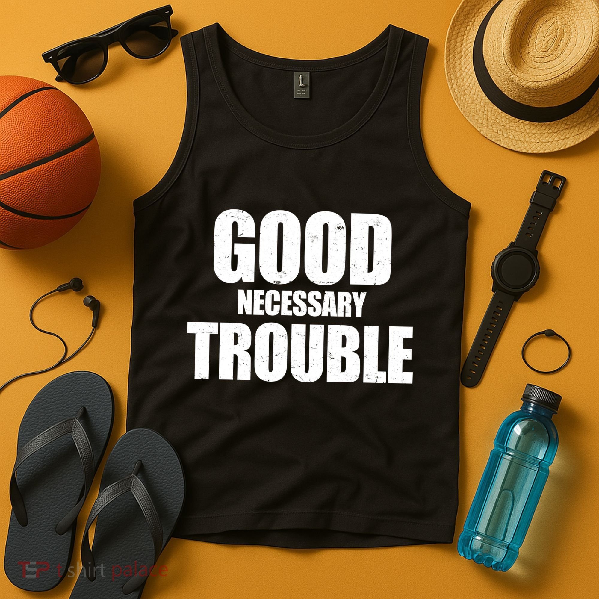 Good Necessary Trouble RIP John Lewis Quote Tank Top