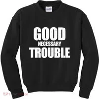 Good Necessary Trouble RIP John Lewis Quote Kids Sweatshirt thumb 0