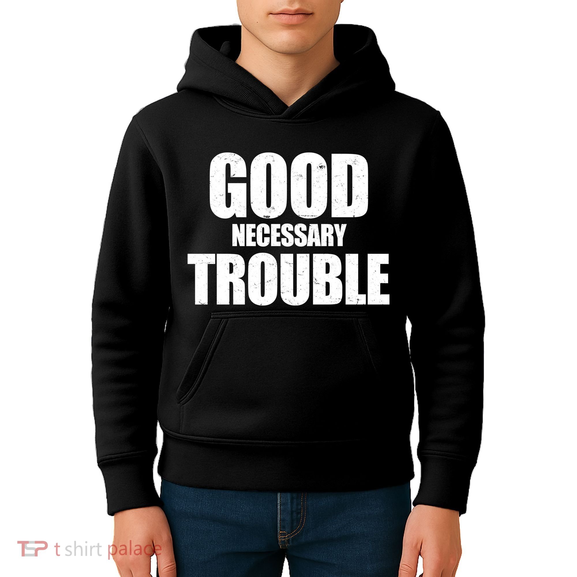 Good Necessary Trouble RIP John Lewis Quote Kids Hoodie
