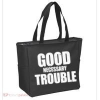Good Necessary Trouble RIP John Lewis Quote Tote Bag thumb 2
