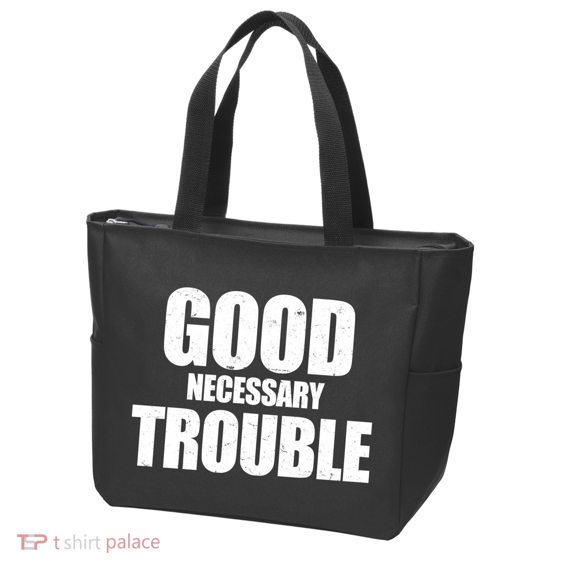 Good Necessary Trouble RIP John Lewis Quote Tote Bag