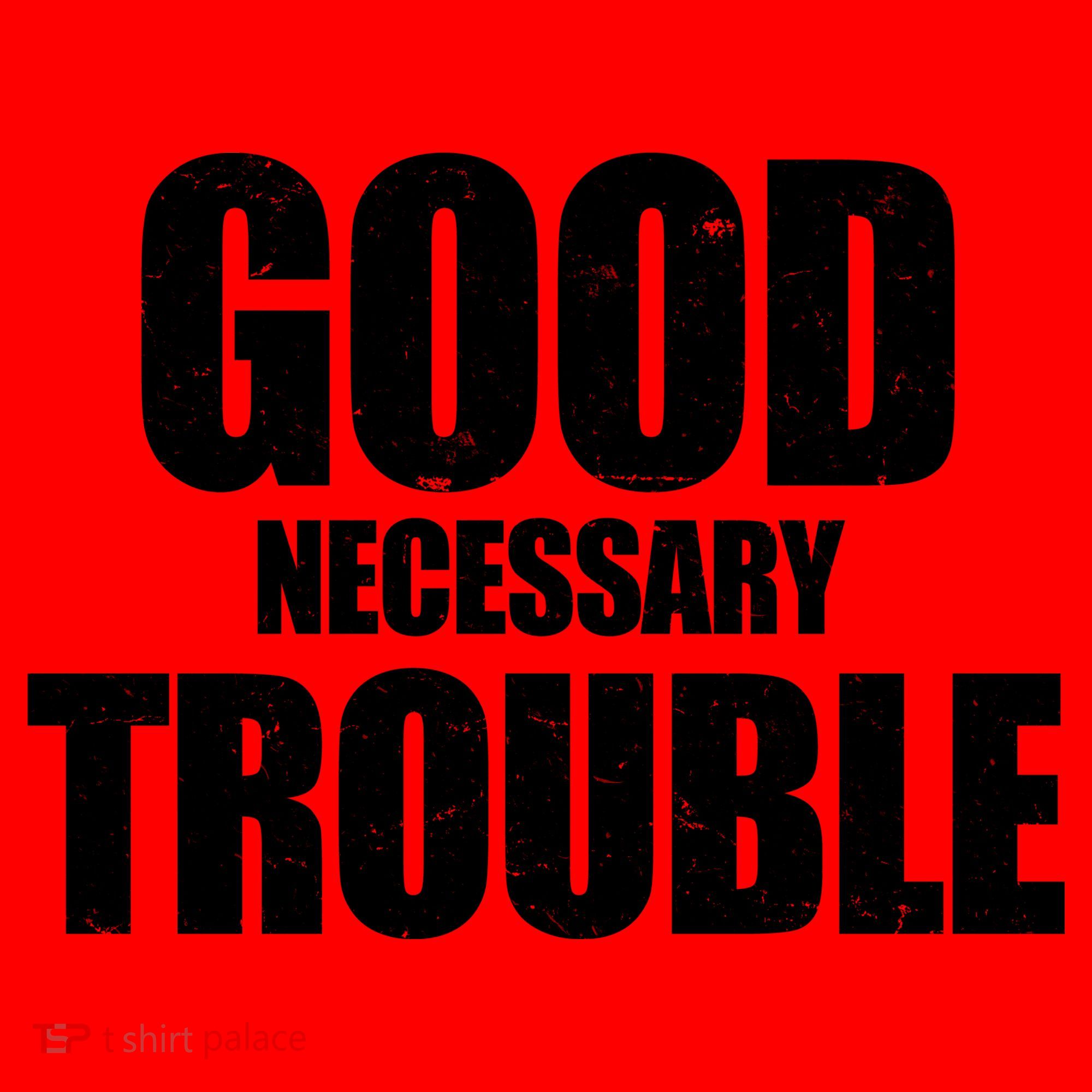 Good Necessary Trouble RIP John Lewis Quote Santa Hat