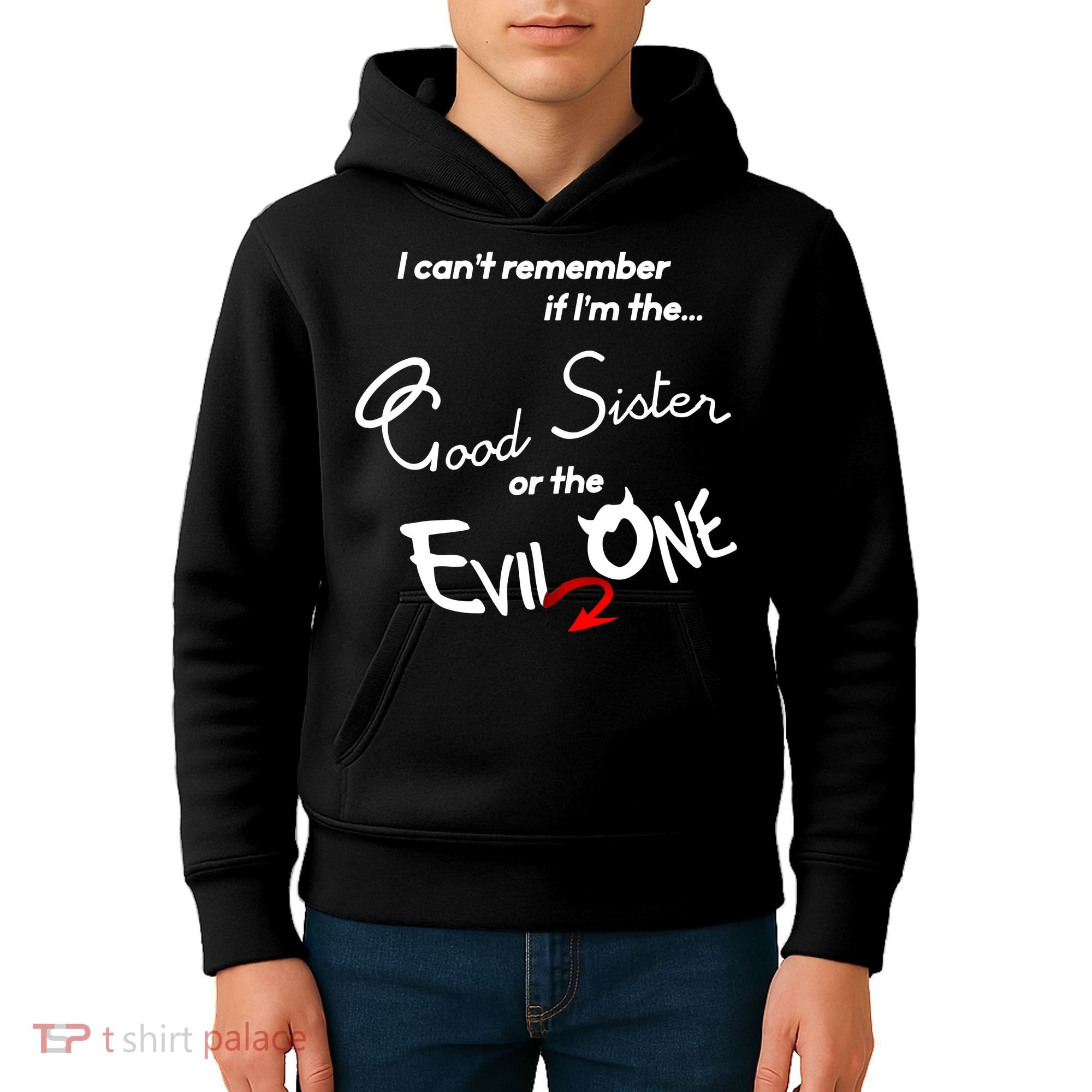 Good Sister Or The Evil Sister Kids Hoodie